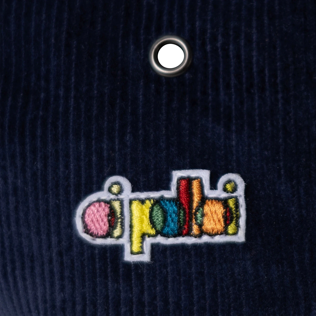 Oi Polloi 5 Panel Organic Corduroy Cap Navy - View 3