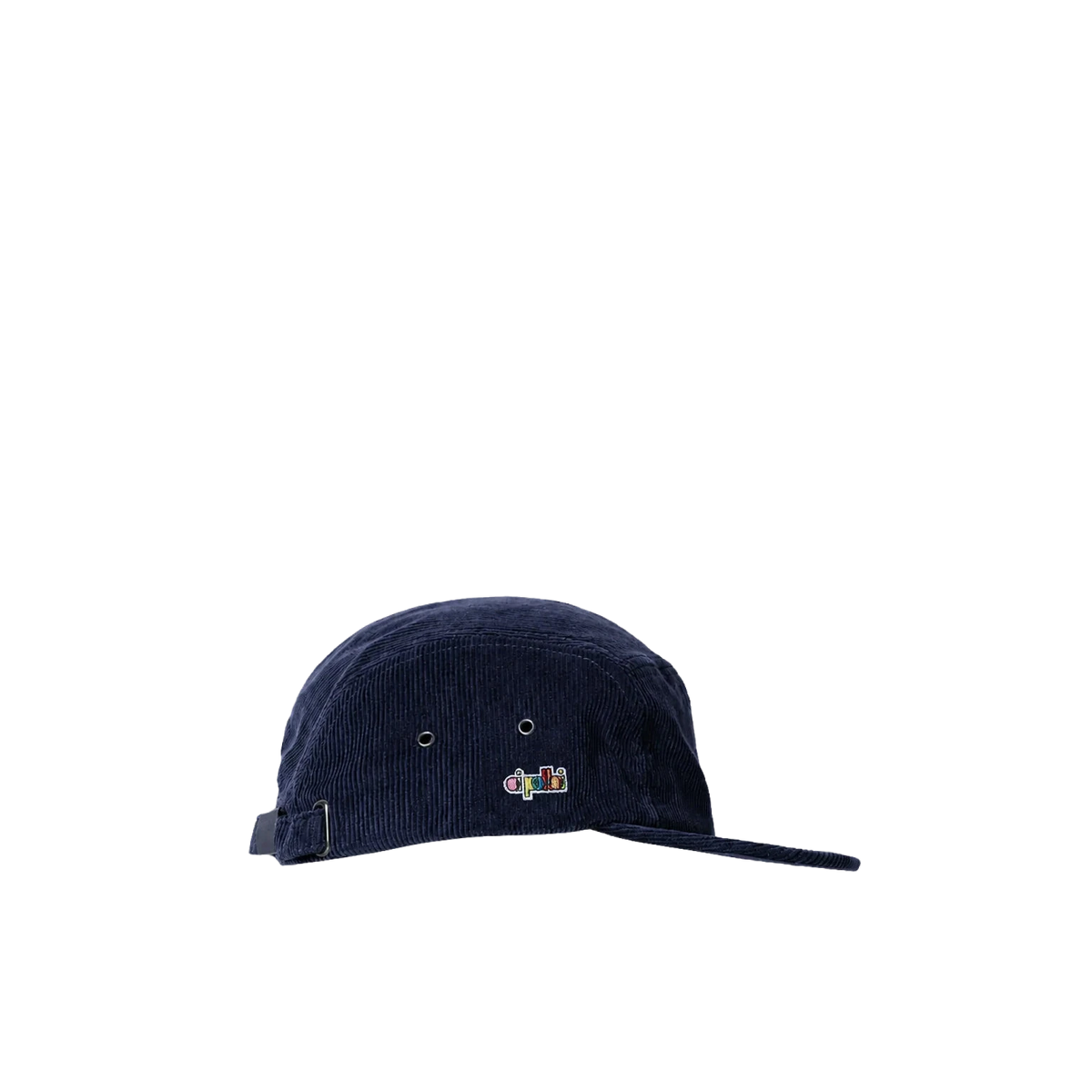 Oi Polloi 5 Panel Organic Corduroy Cap Navy - View 1