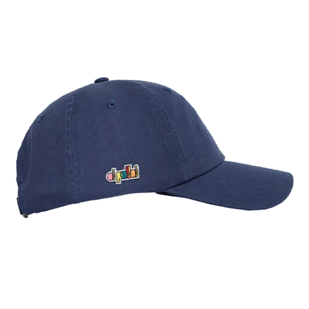 Oi Polloi 6 Panel Low Rise Cotton Cap Navy - View 1