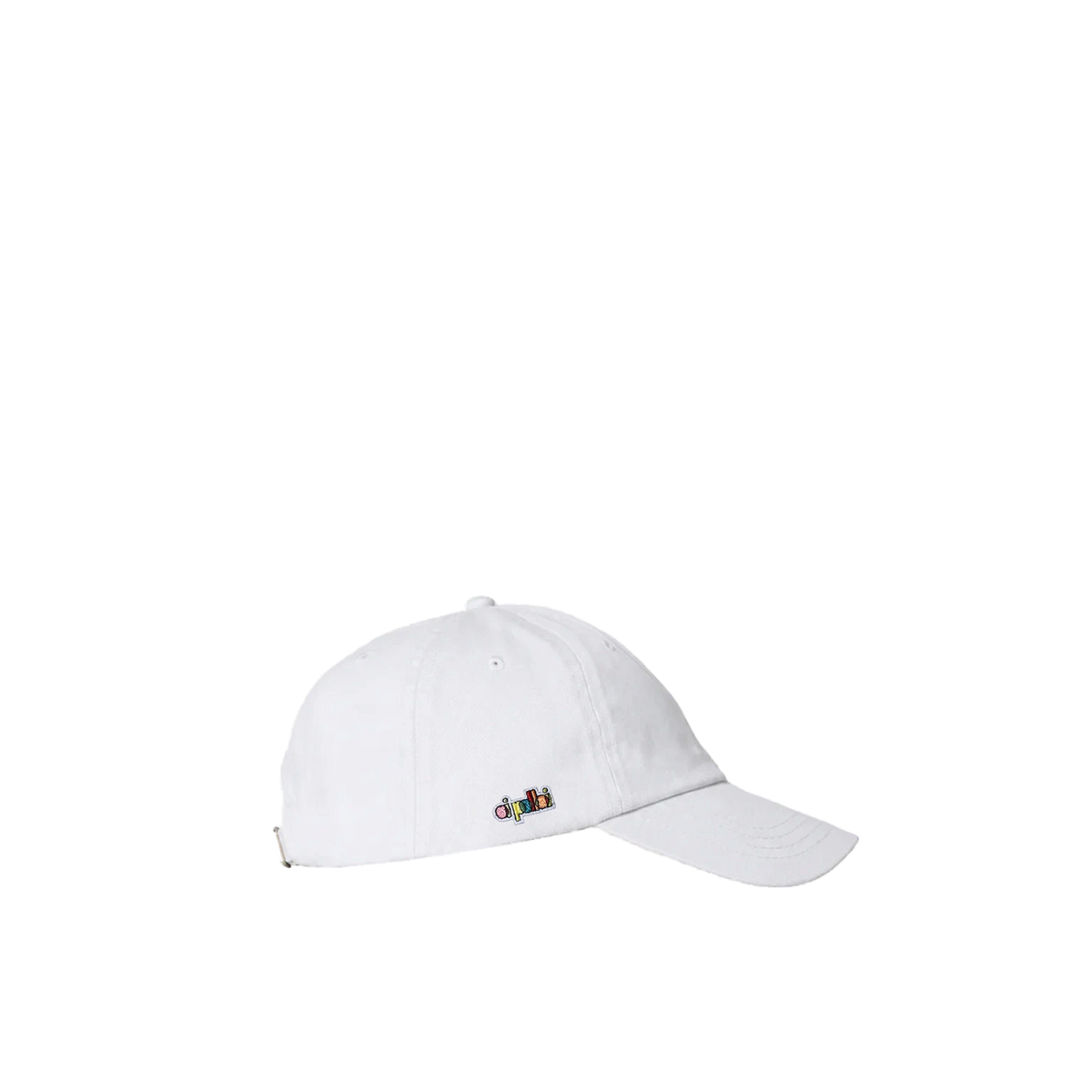 Oi Polloi 6 Panel Low Rise Cotton Cap White - View 1