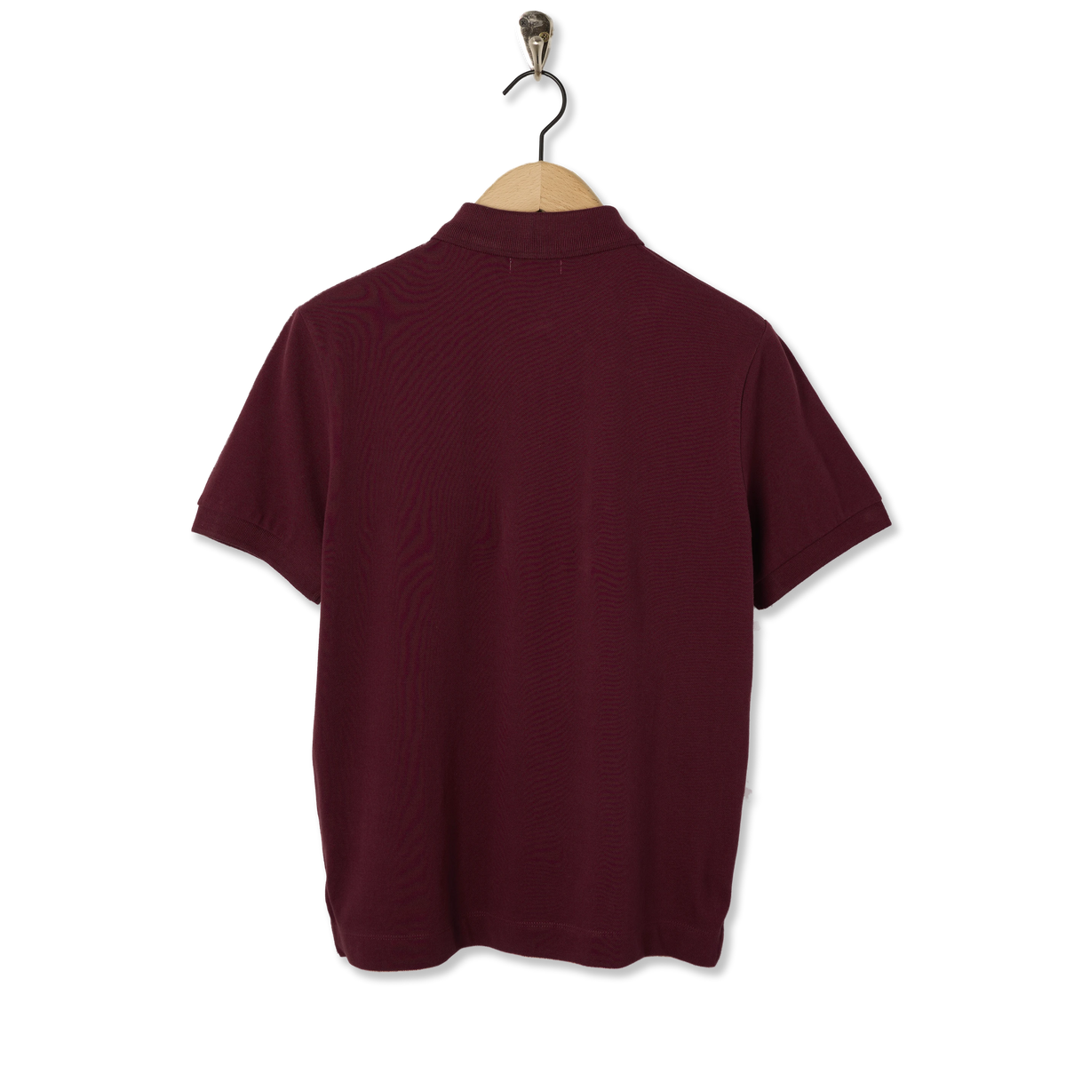 Oi Polloi Classic S/S Polo Shirt Burgundy - Back
