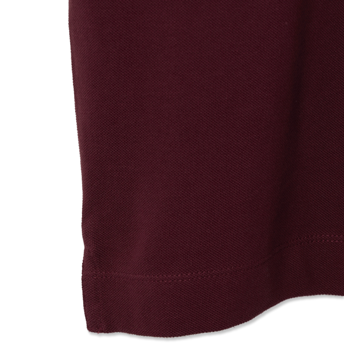 Oi Polloi Classic S/S Polo Shirt Burgundy - Detail 3