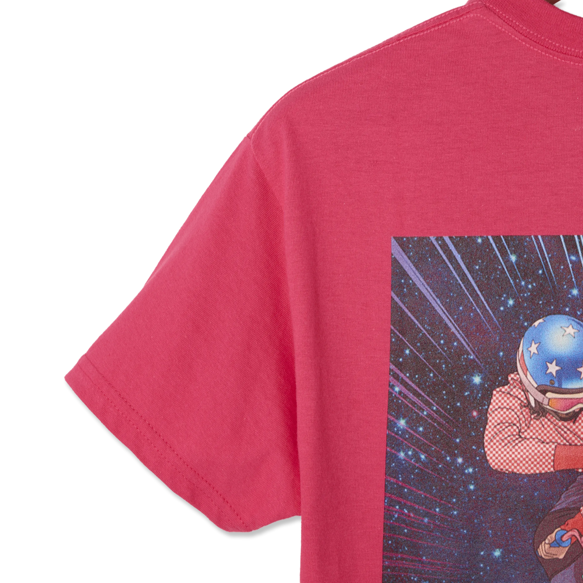 Oi Polloi Outer Space BMX S/S T-Shirt Pink - Detail 4