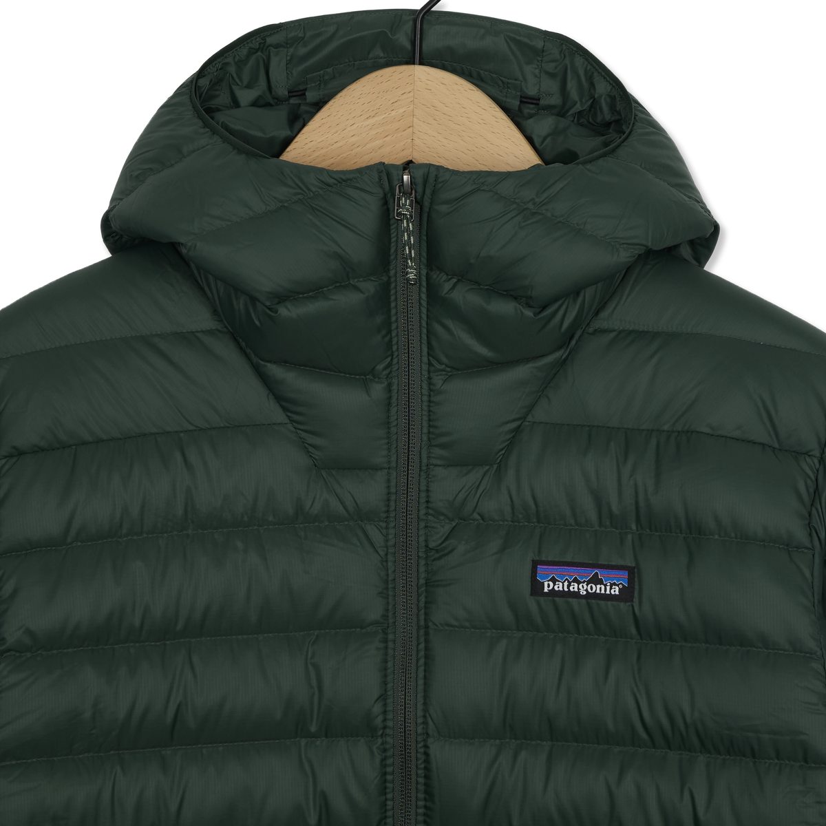 Patagonia Down Sweater Hoody Jacket Treeline Green - Detail 2