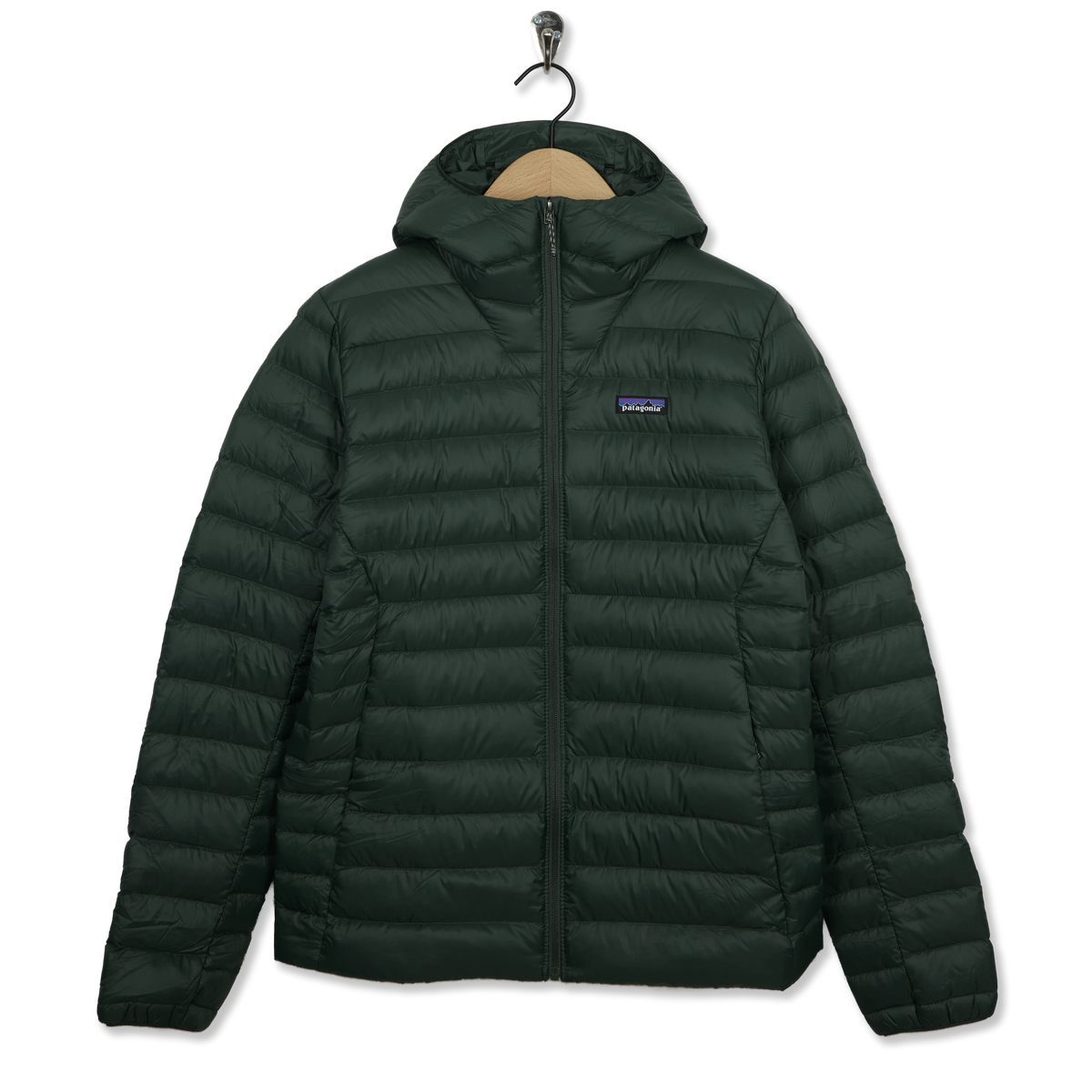 Patagonia Down Sweater Hoody Jacket Treeline Green - Front