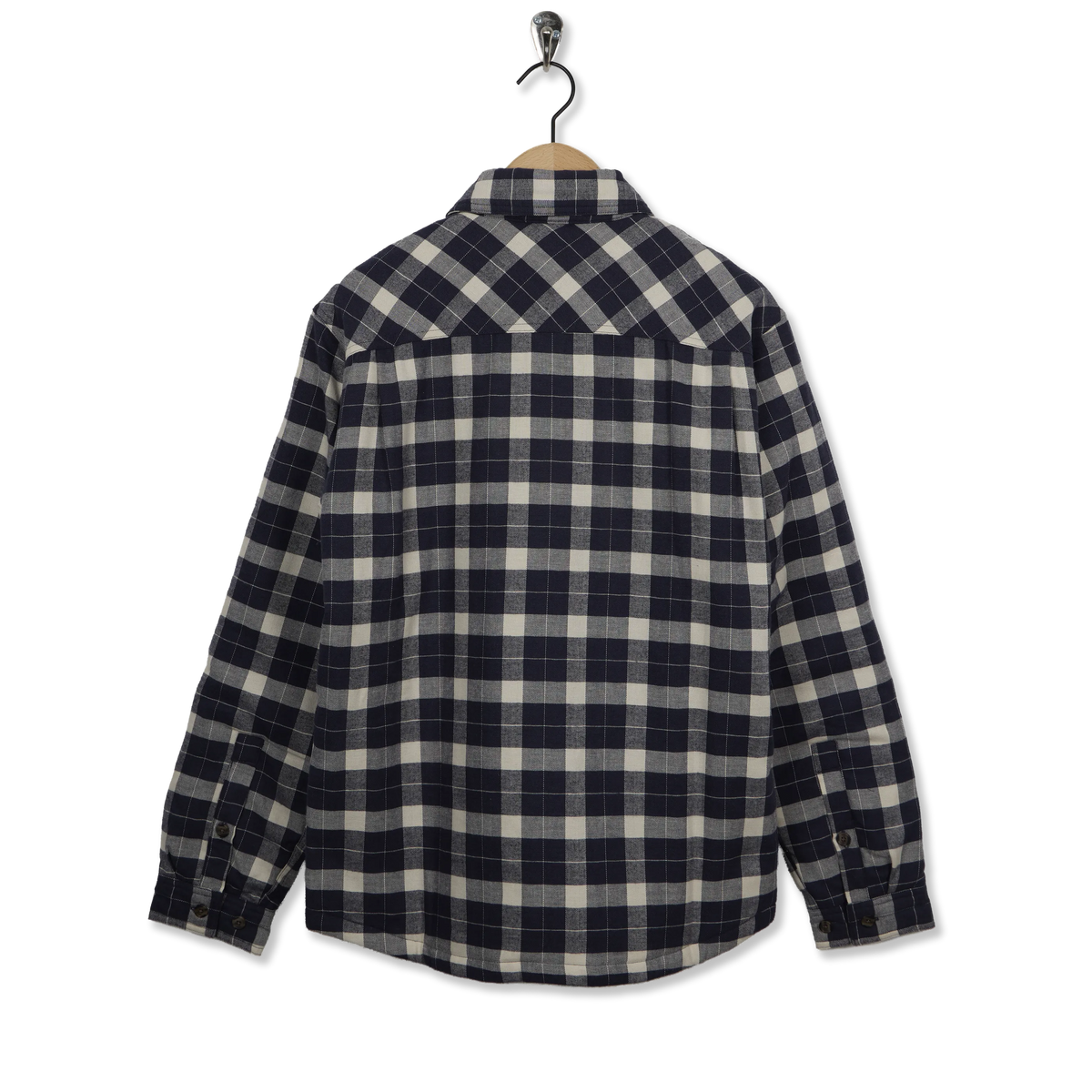 Patagonia Lightweight Insulated Fjord Flannel Shirt Evergreen Fjord / Smolder Blue - Back
