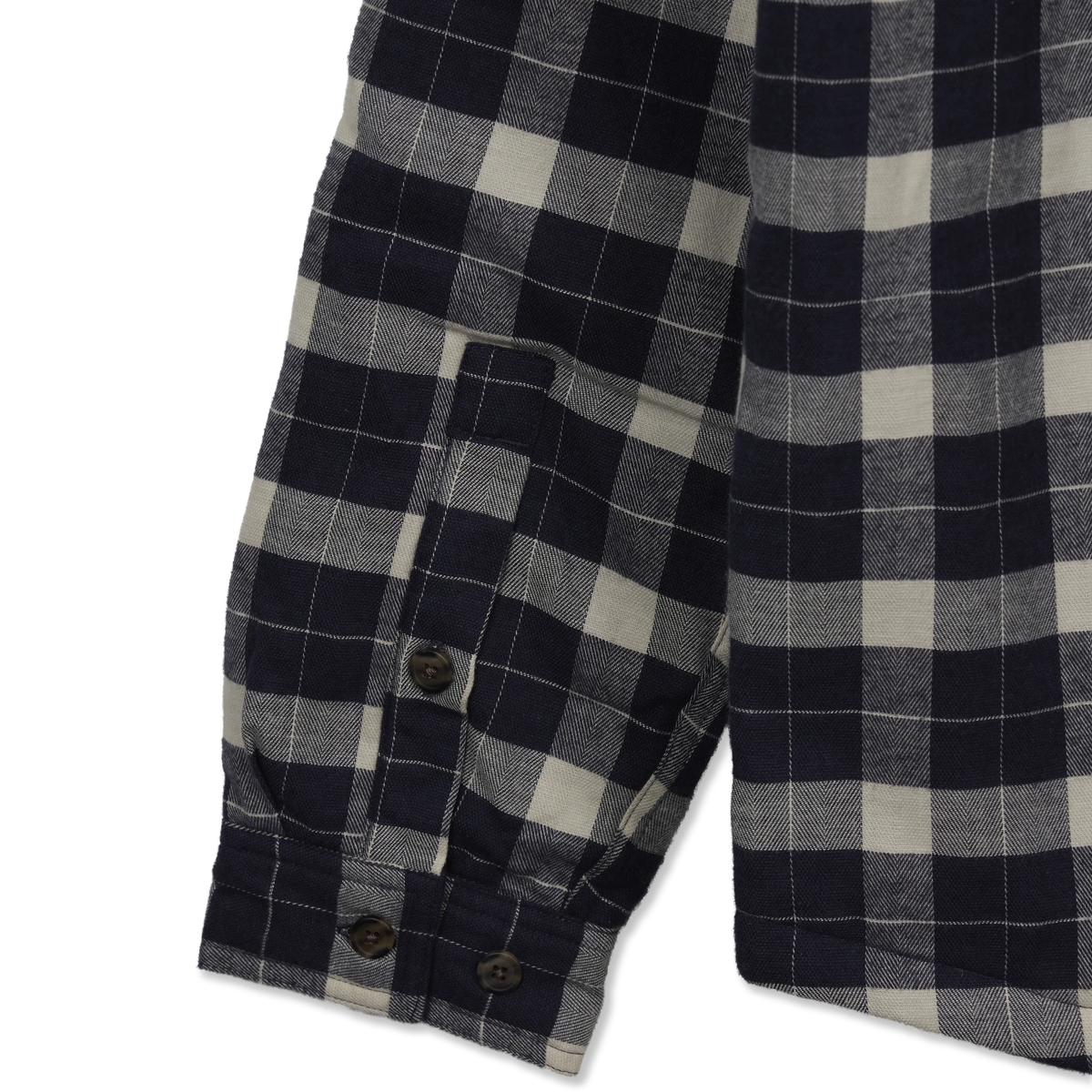 Patagonia Lightweight Insulated Fjord Flannel Shirt Evergreen Fjord / Smolder Blue - Detail 4