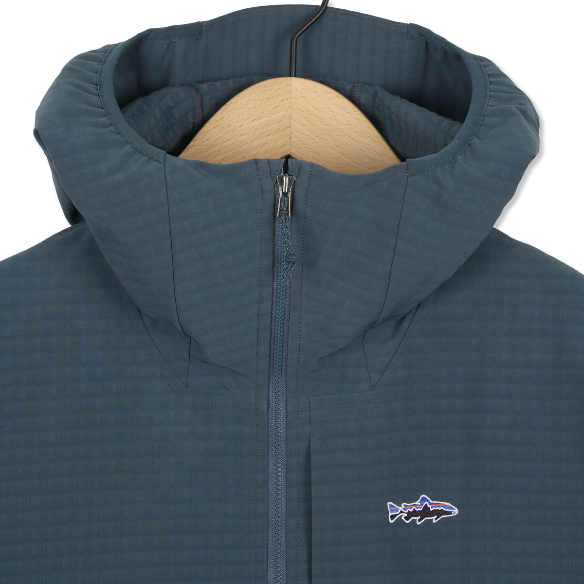 Patagonia R1 TechFace Fitz Roy Trout Hoody Summit Blue - Detail 2