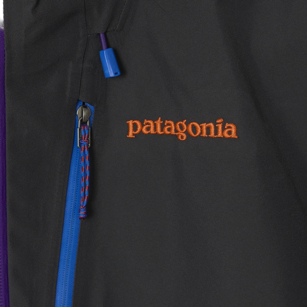 Patagonia Triolet Jacket Forge Grey w/P6 Blue - Detail