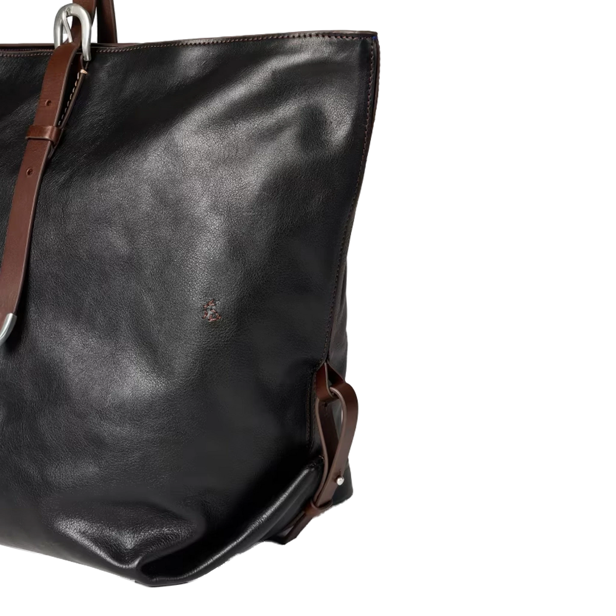 Paul Smith Leather Duffle Tote Bag Black - View 4