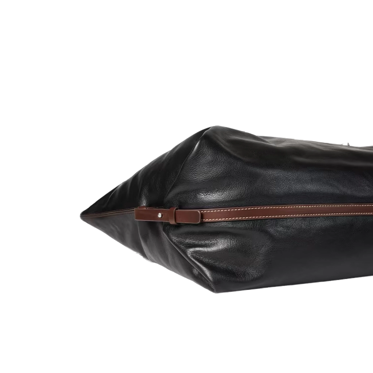 Paul Smith Leather Duffle Tote Bag Black - View 6