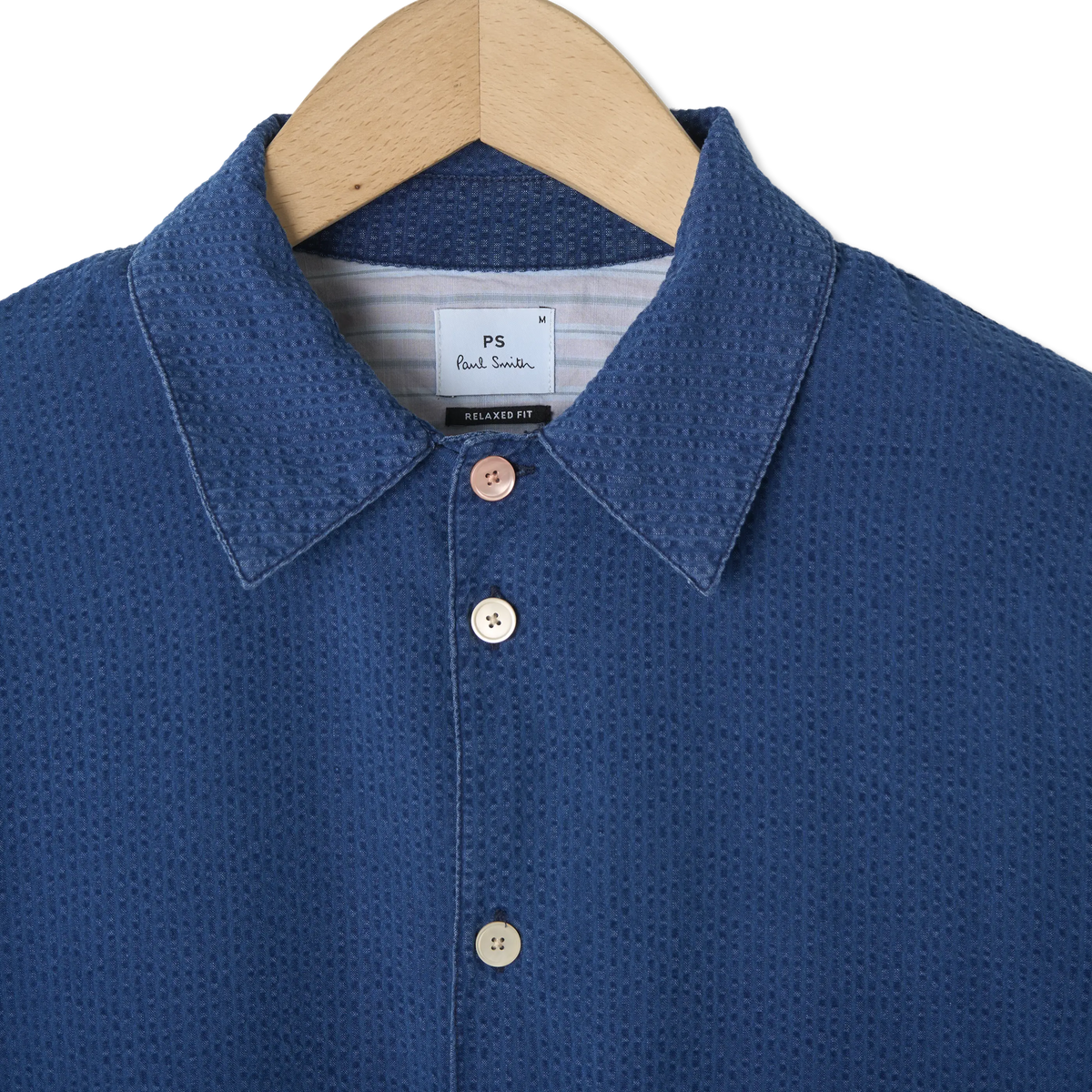 Paul Smith Mens SS Relaxed Fit Shirt Blue - Detail 2