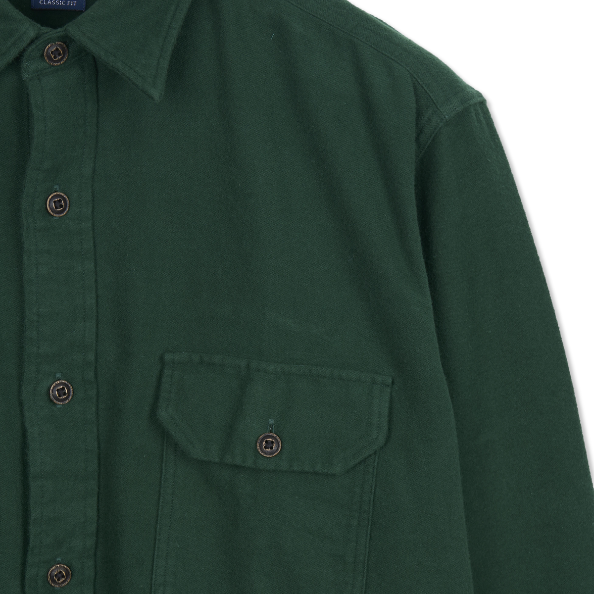 Polo Ralph Lauren Brushed Cotton Twill Classic Fit Shirt Northwest Pine - Detail 4