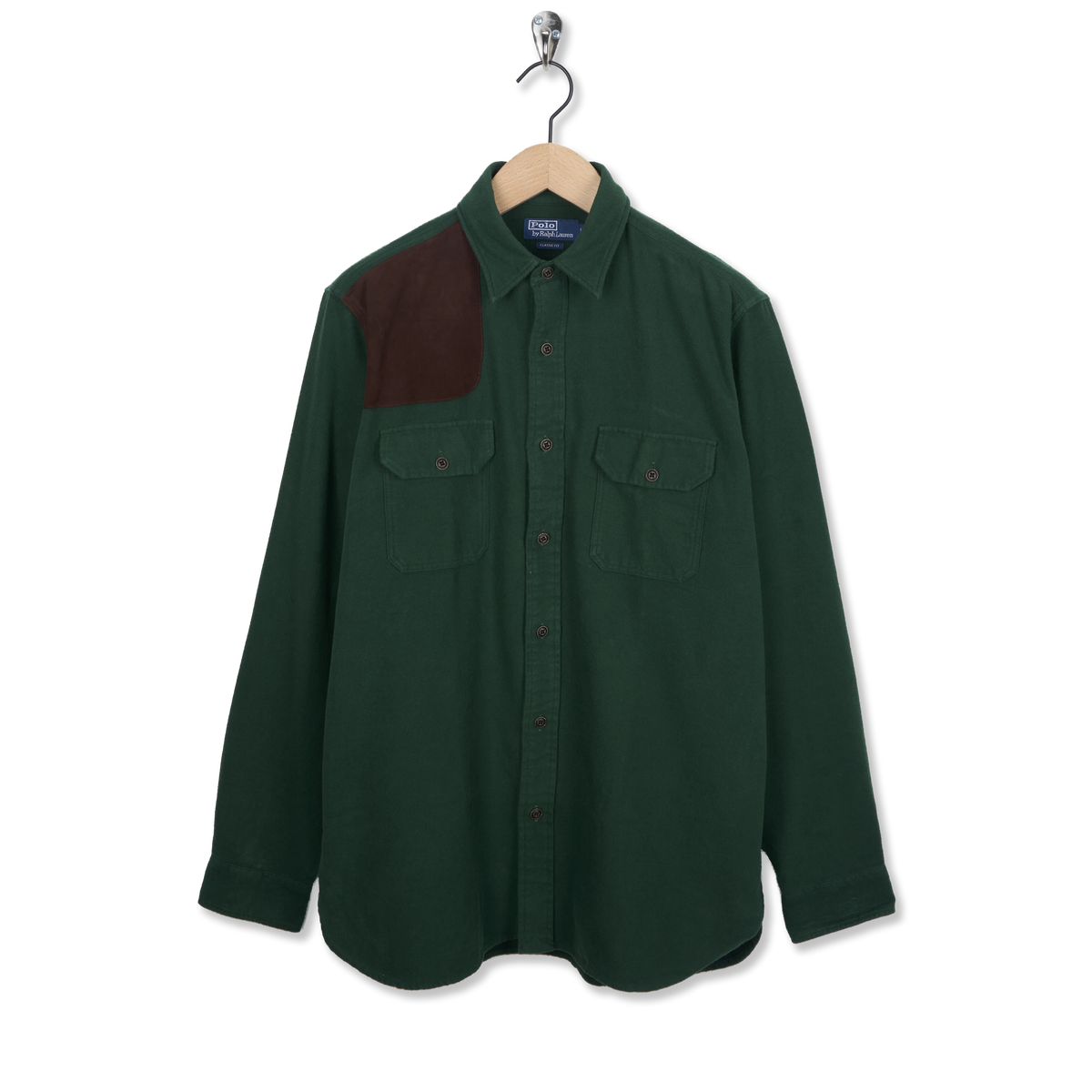 Polo Ralph Lauren Brushed Cotton Twill Classic Fit Shirt Northwest Pine - Front
