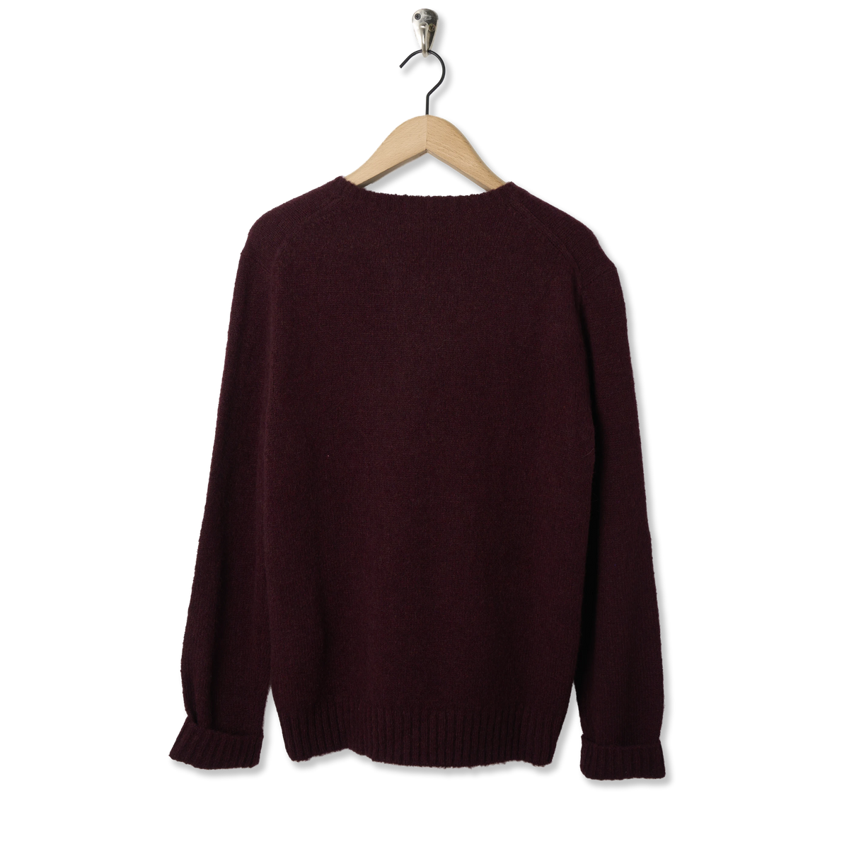 Polo Ralph Lauren Chunky Crew Knit Aged Wine Heather - Back