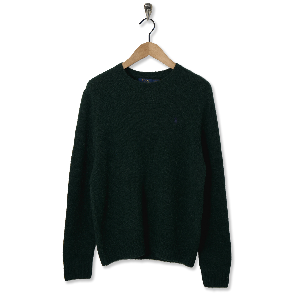 Polo Ralph Lauren Chunky Crew Knit Moss Agate - Front