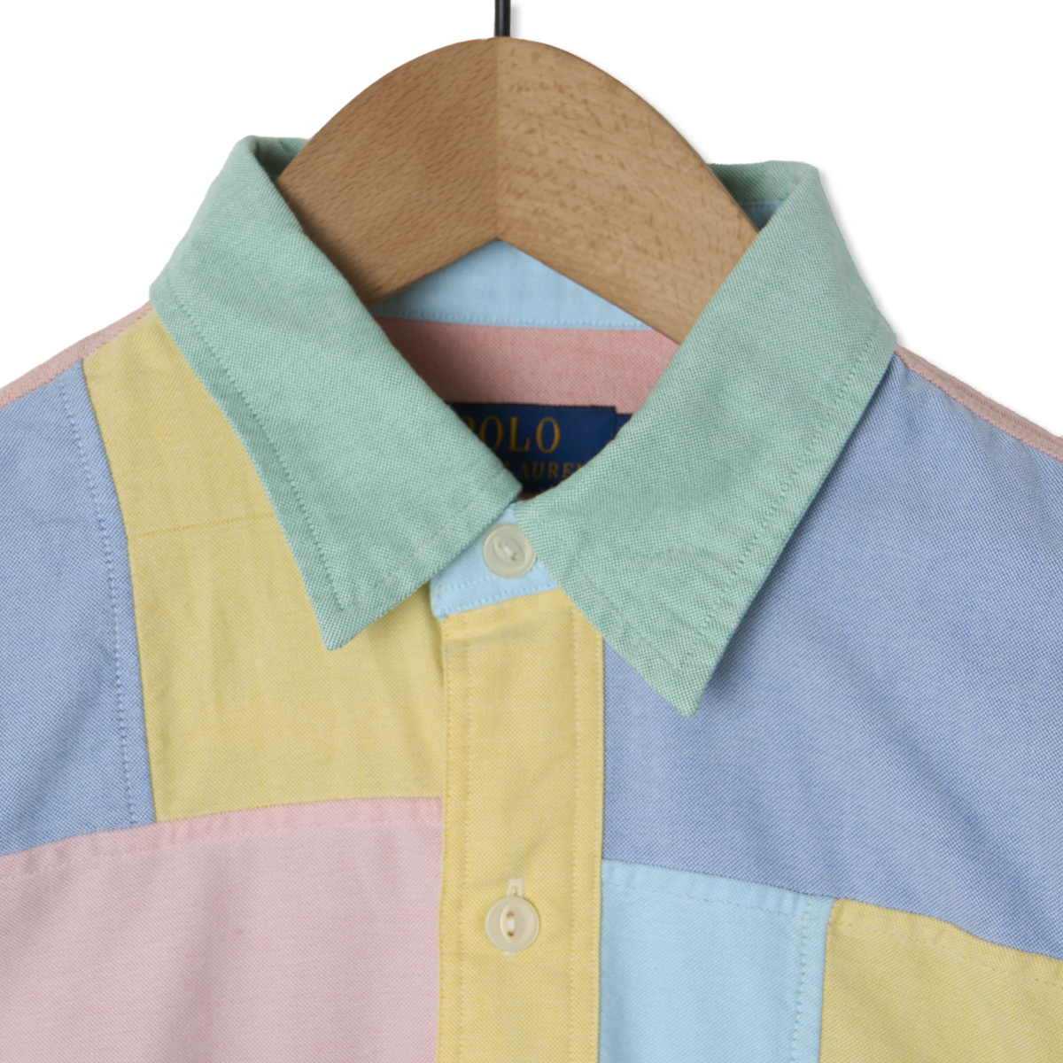 Polo Ralph Lauren Classic Fit Patchwork Oxford Workshirt Mended Funshirt - Detail 2