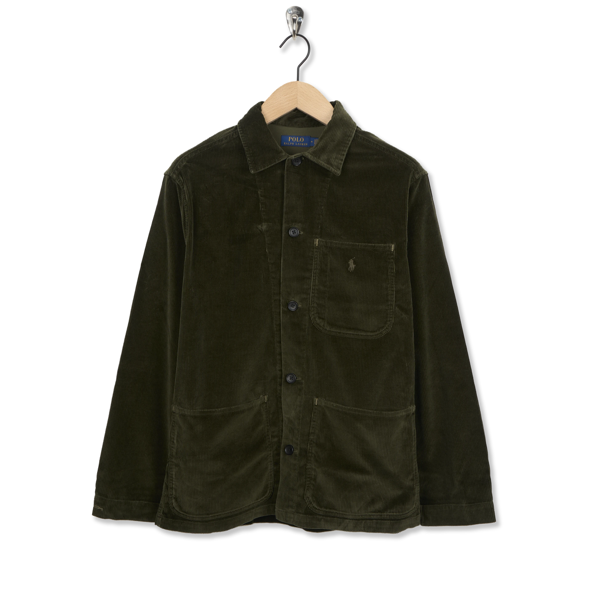 Polo Ralph Lauren Corduroy Utility Overshirt Company Olive - Front