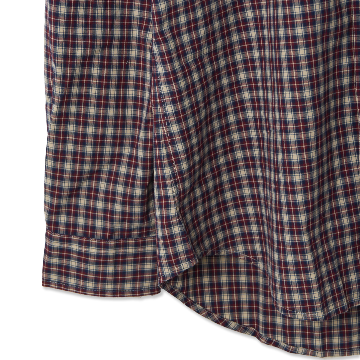 Polo Ralph Lauren Custom Fit Plaid Poplin Shirt Red Cream Multi - Detail 4