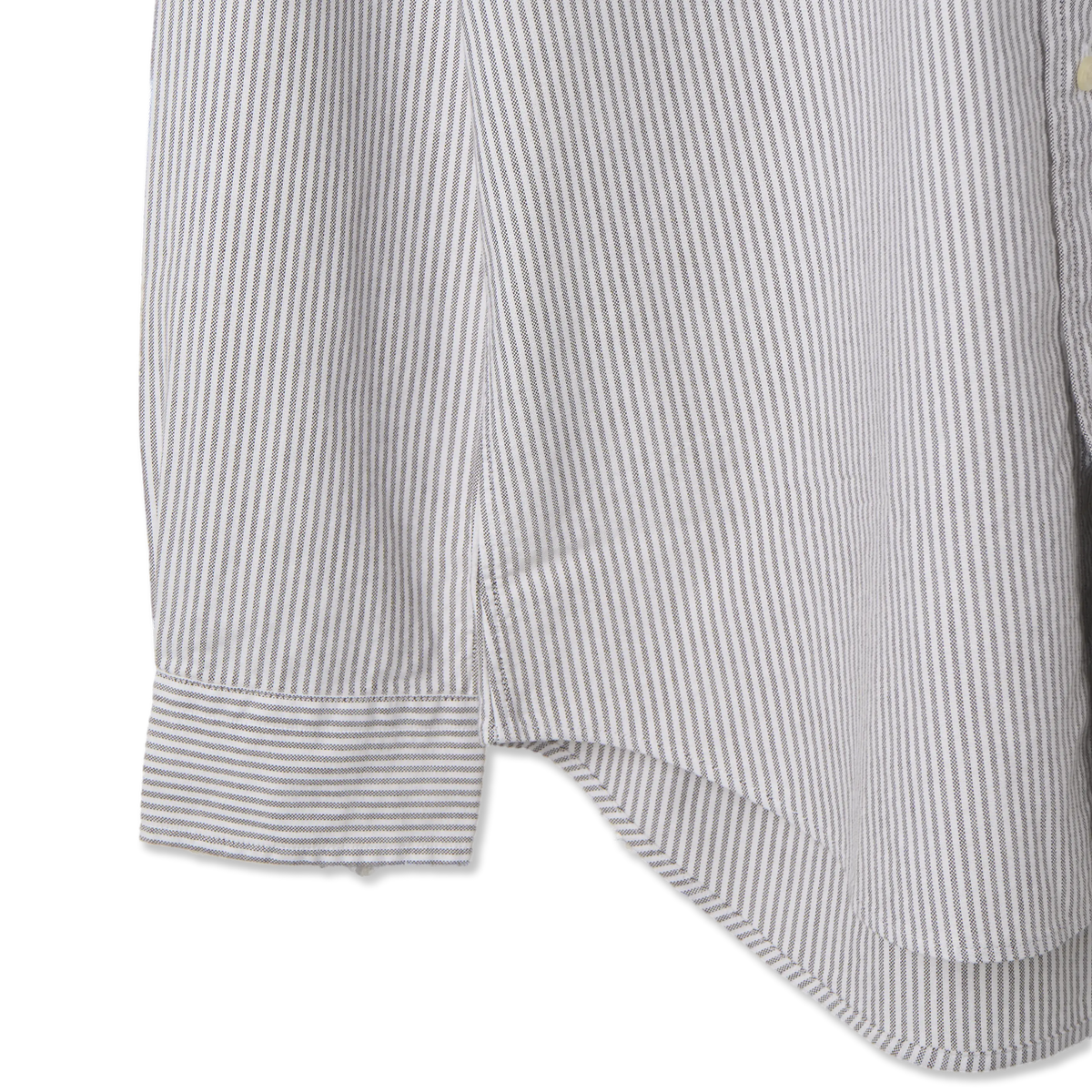 Polo Ralph Lauren Custom Fit Striped Oxford Shirt Nutmeg Brown White - Detail 4