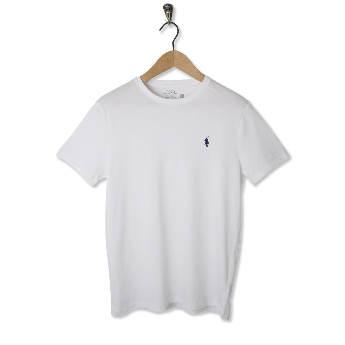 Polo Ralph Lauren Custom Slim Fit Jersey Crewneck T-Shirt White - Front