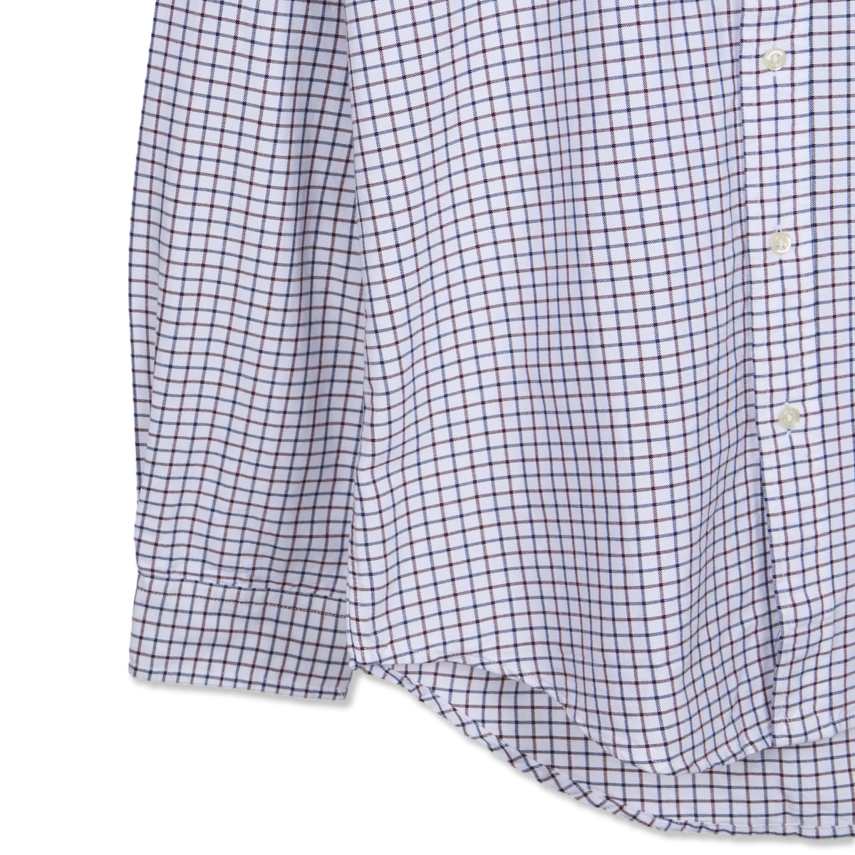 Polo Ralph Lauren L/S Grid Pattern Cotton Shirt White / Wine Multi - Detail 2