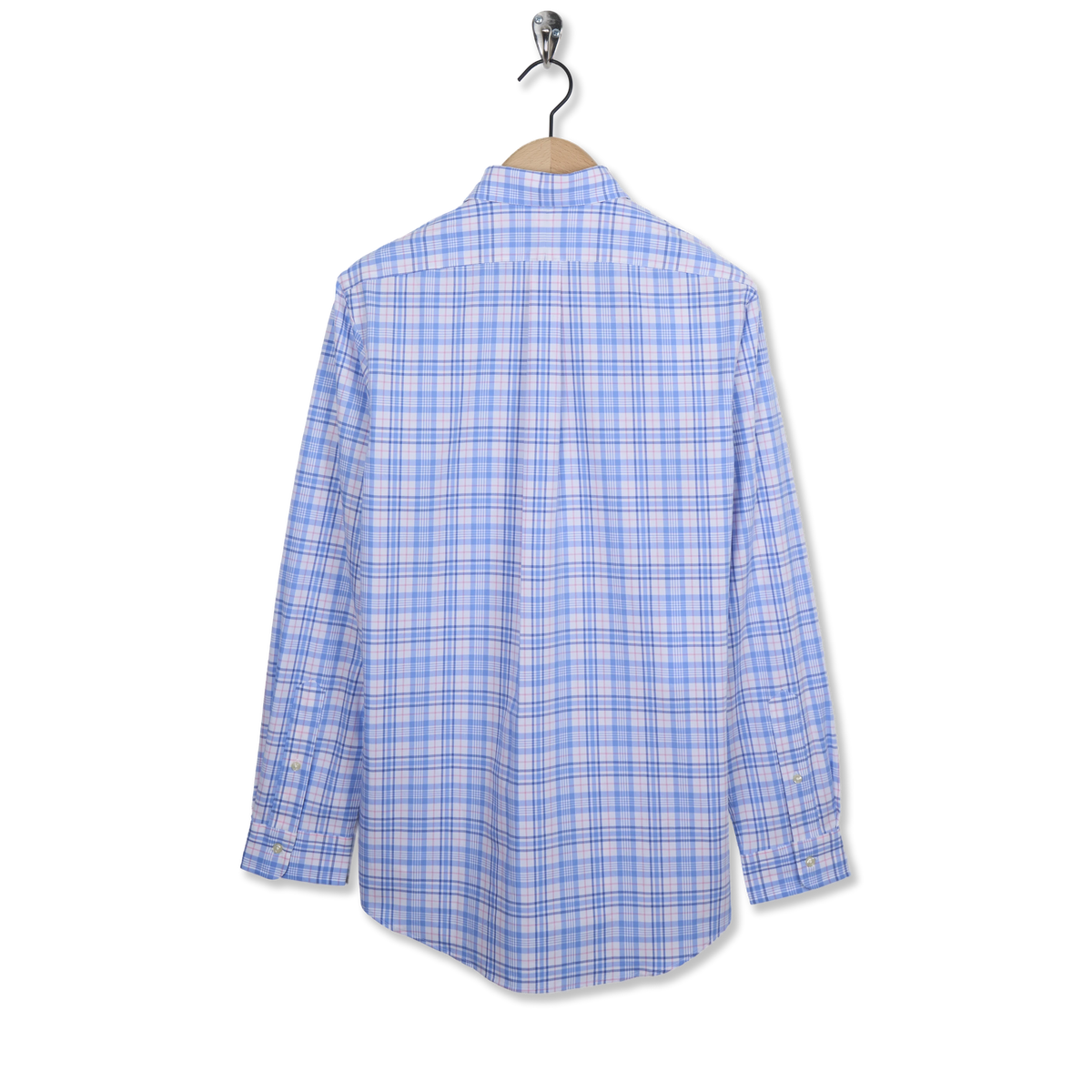 Polo Ralph Lauren Long Sleeve Sport Shirt Custom Blue Pink Multi - Back