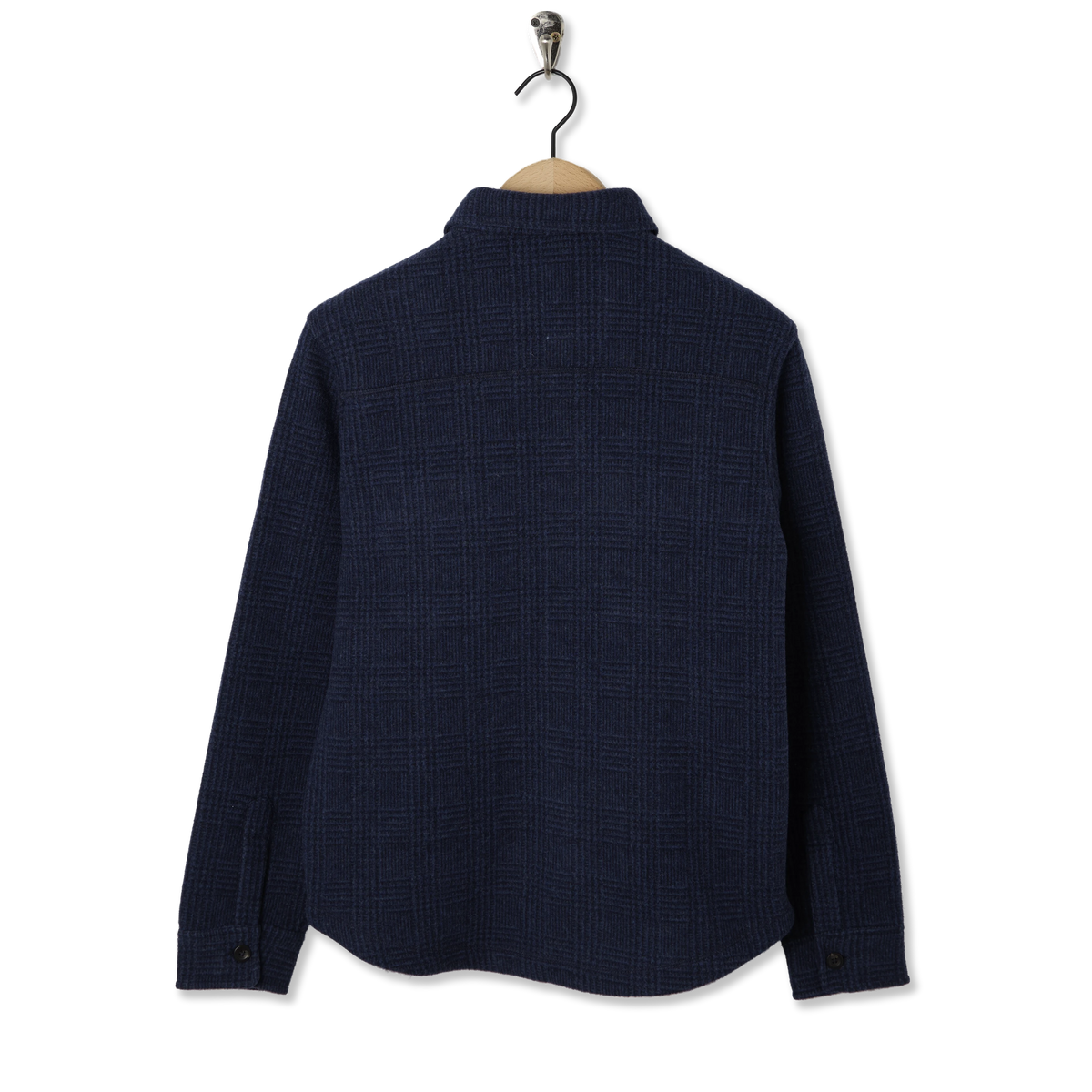 Polo Ralph Lauren Plaid Wool-Blend Overshirt Navy - Back