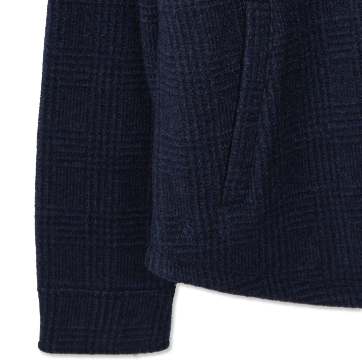 Polo Ralph Lauren Plaid Wool-Blend Overshirt Navy - Detail 4
