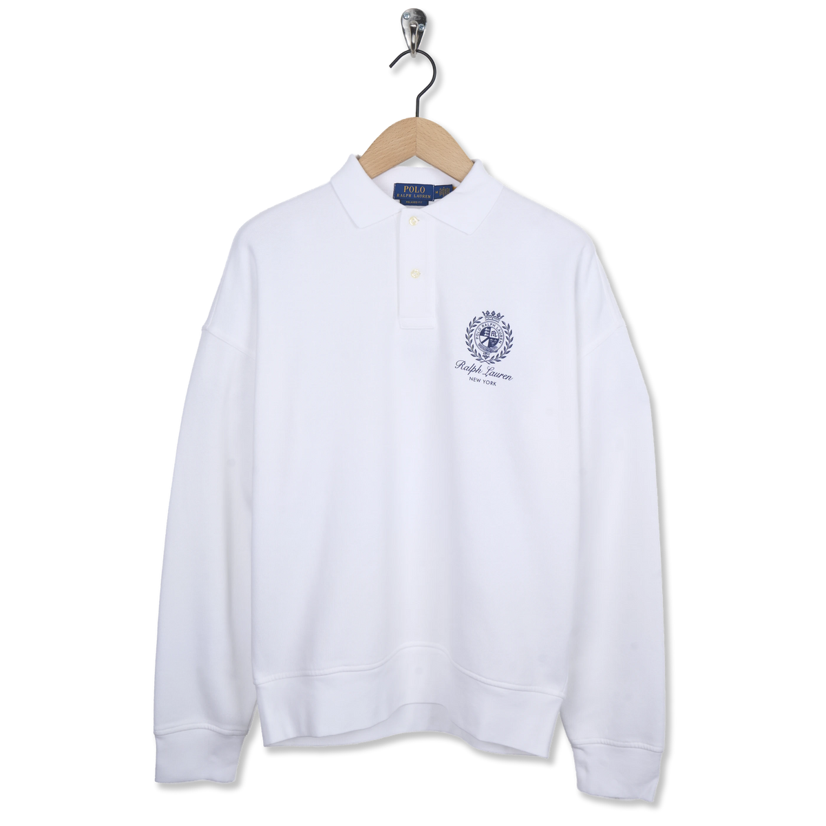 Polo Ralph Lauren Relaxed Fit Fleece Graphic Sweatshirt White - Front