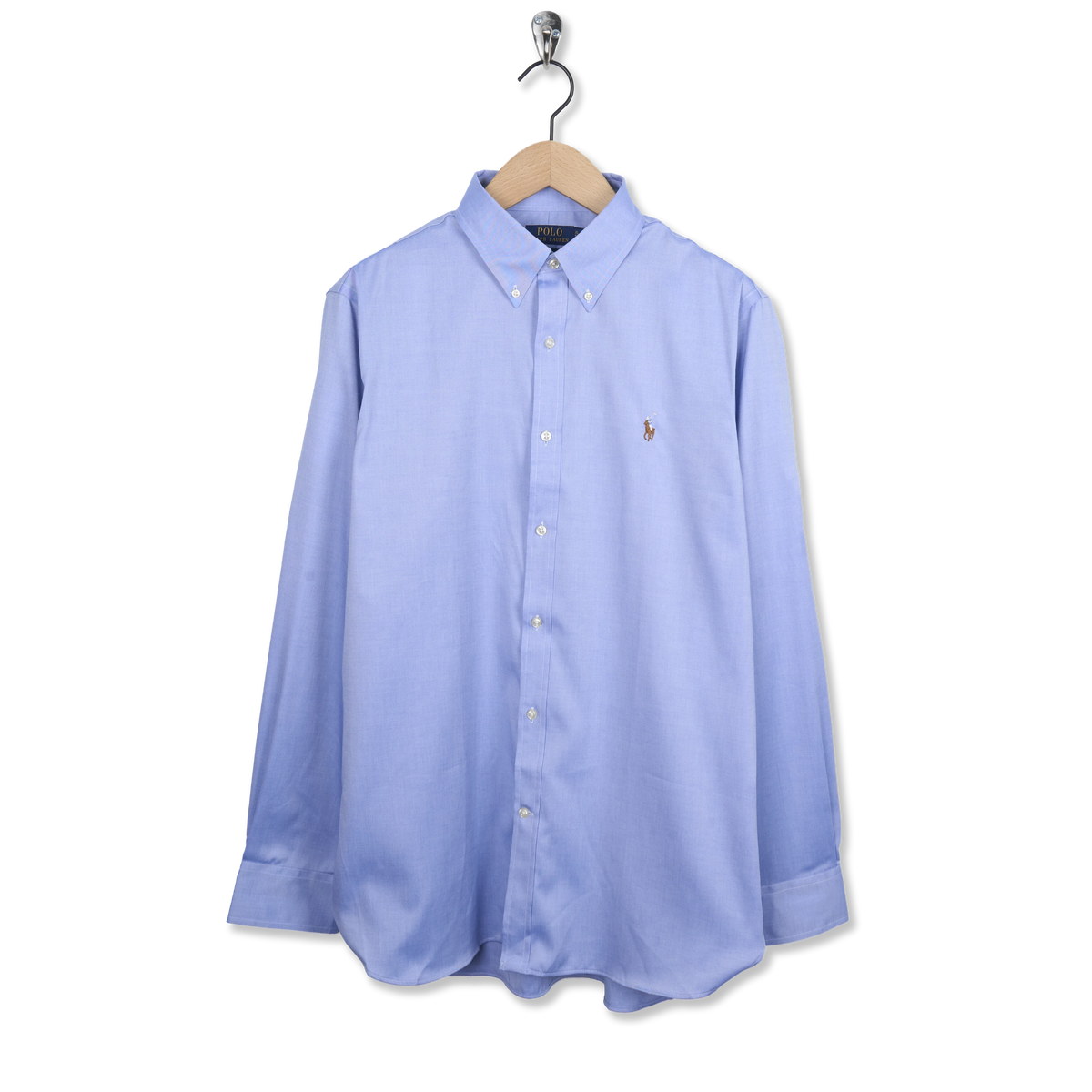 Polo Ralph Lauren Slim Fit Oxford Button Down Shirt True Blue / White - Front