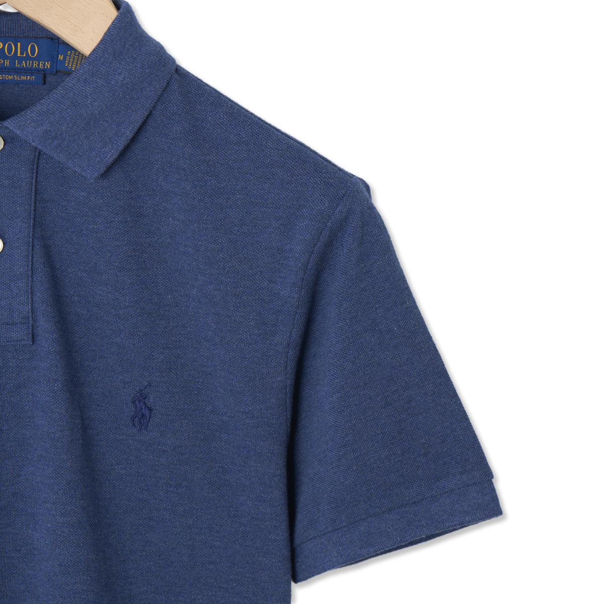 Polo Ralph Lauren The Iconic Custom Slim Fit Mesh Polo Derby Blue Heather / C7988 - Detail 2