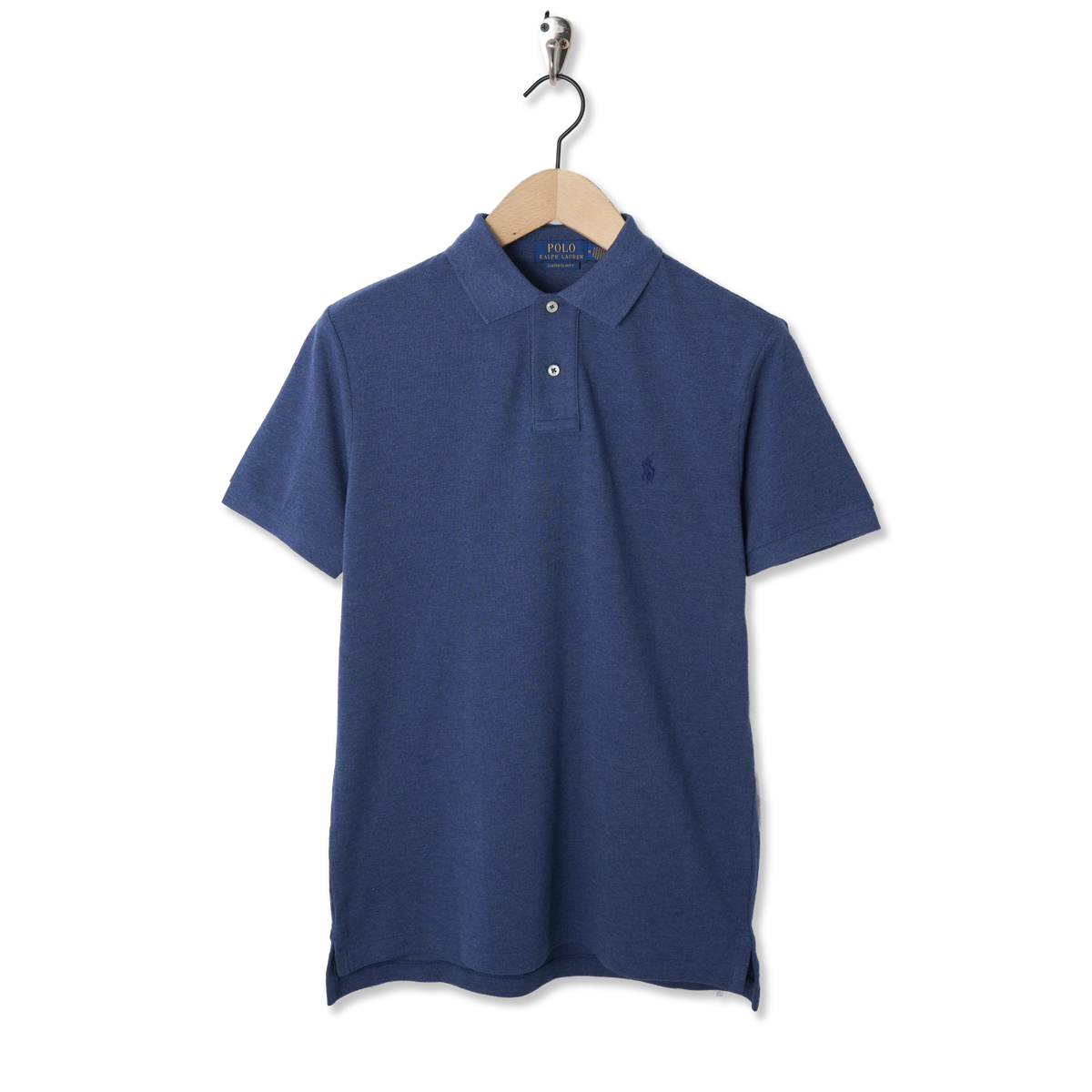Polo Ralph Lauren The Iconic Custom Slim Fit Mesh Polo Derby Blue Heather / C7988 - Front