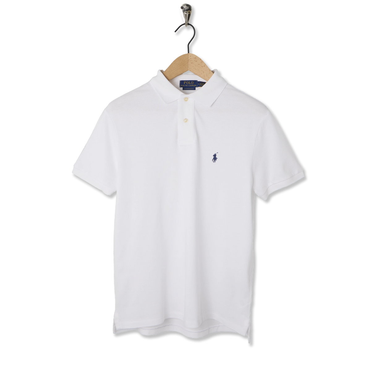 Polo Ralph Lauren The Iconic Custom Slim Fit Mesh Polo White - Front