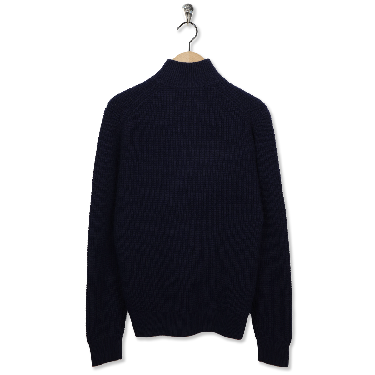 Polo Ralph Lauren Waffle-Knit Wool-Cotton Jumper Hunter Navy - Back