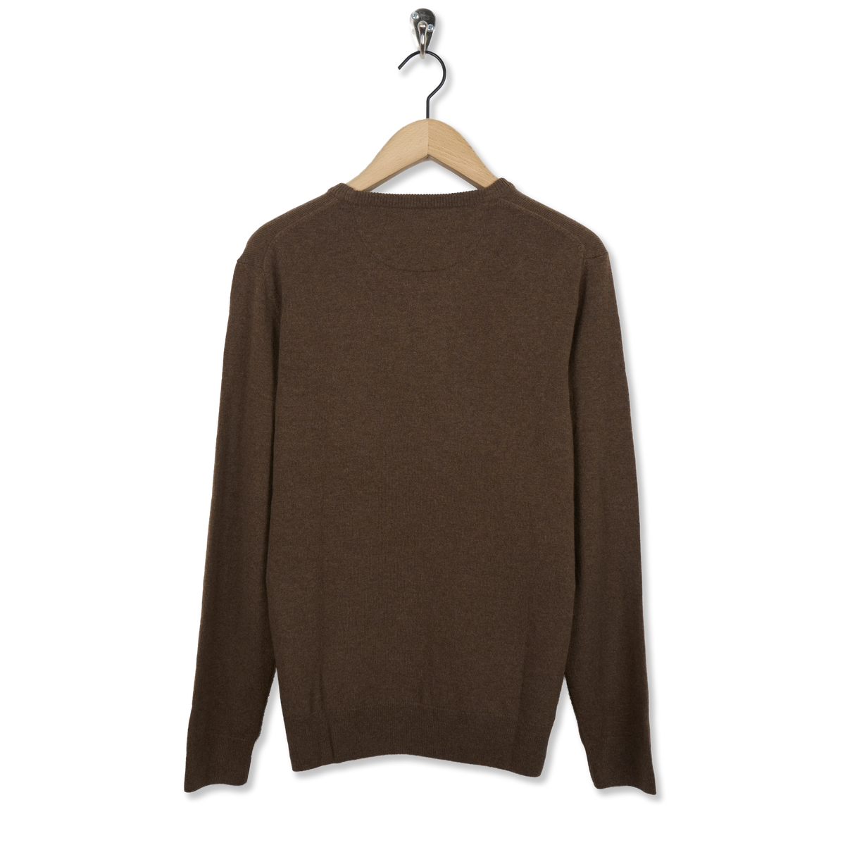 Polo Ralph Lauren Wool Crew Neck Knit Dark Chestnut Heather - Back