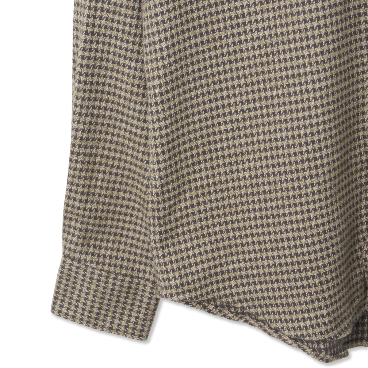 Portuguese Flannel Abstract Pied Poule Shirt Charcoal - Detail 4