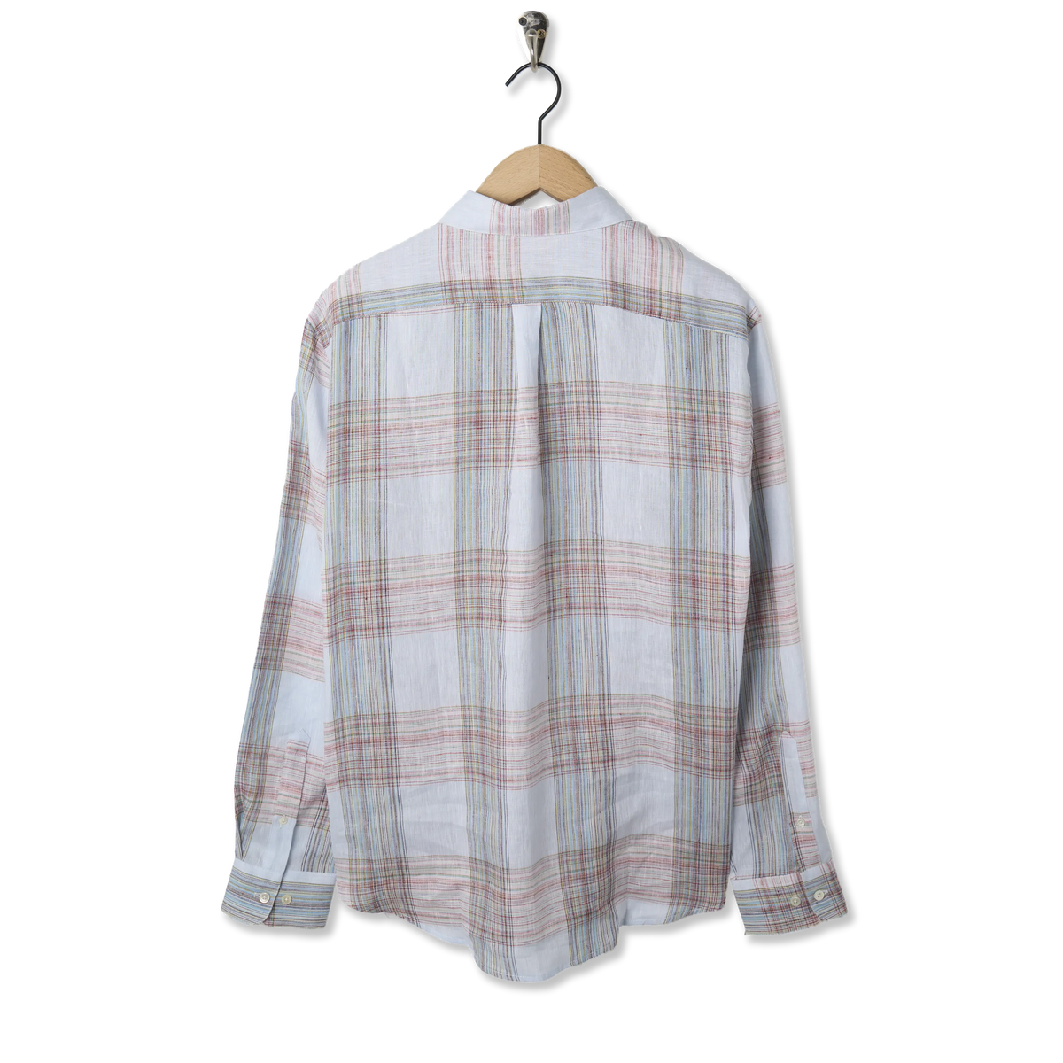 Portuguese Flannel Camile Linen L/S Shirt Light Blue - Back