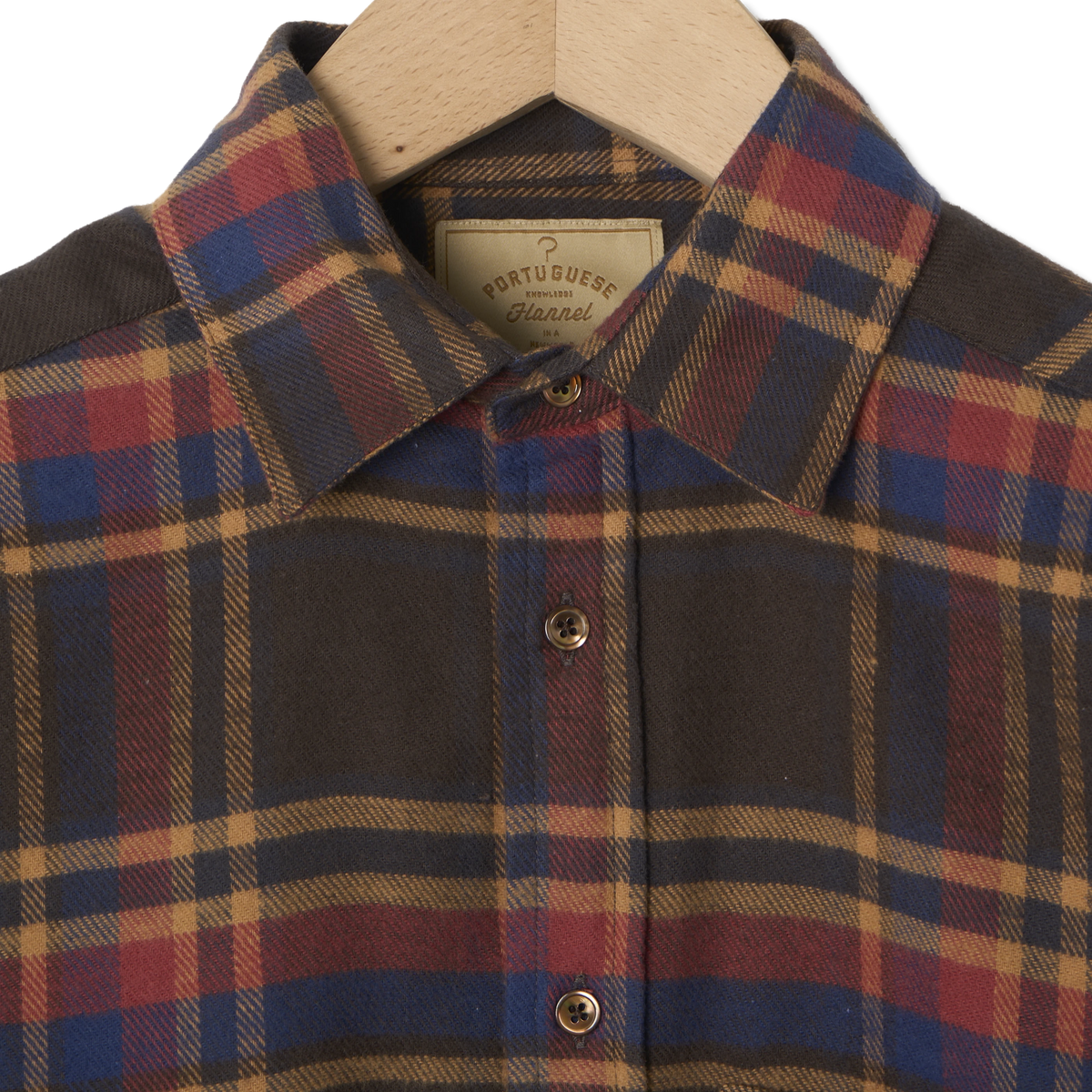Portuguese Flannel Castor Shirt Brown - Detail 3