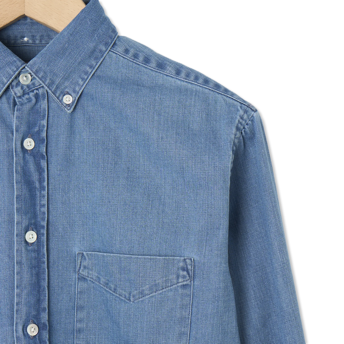 Portuguese Flannel Denim Shirt - Detail 5