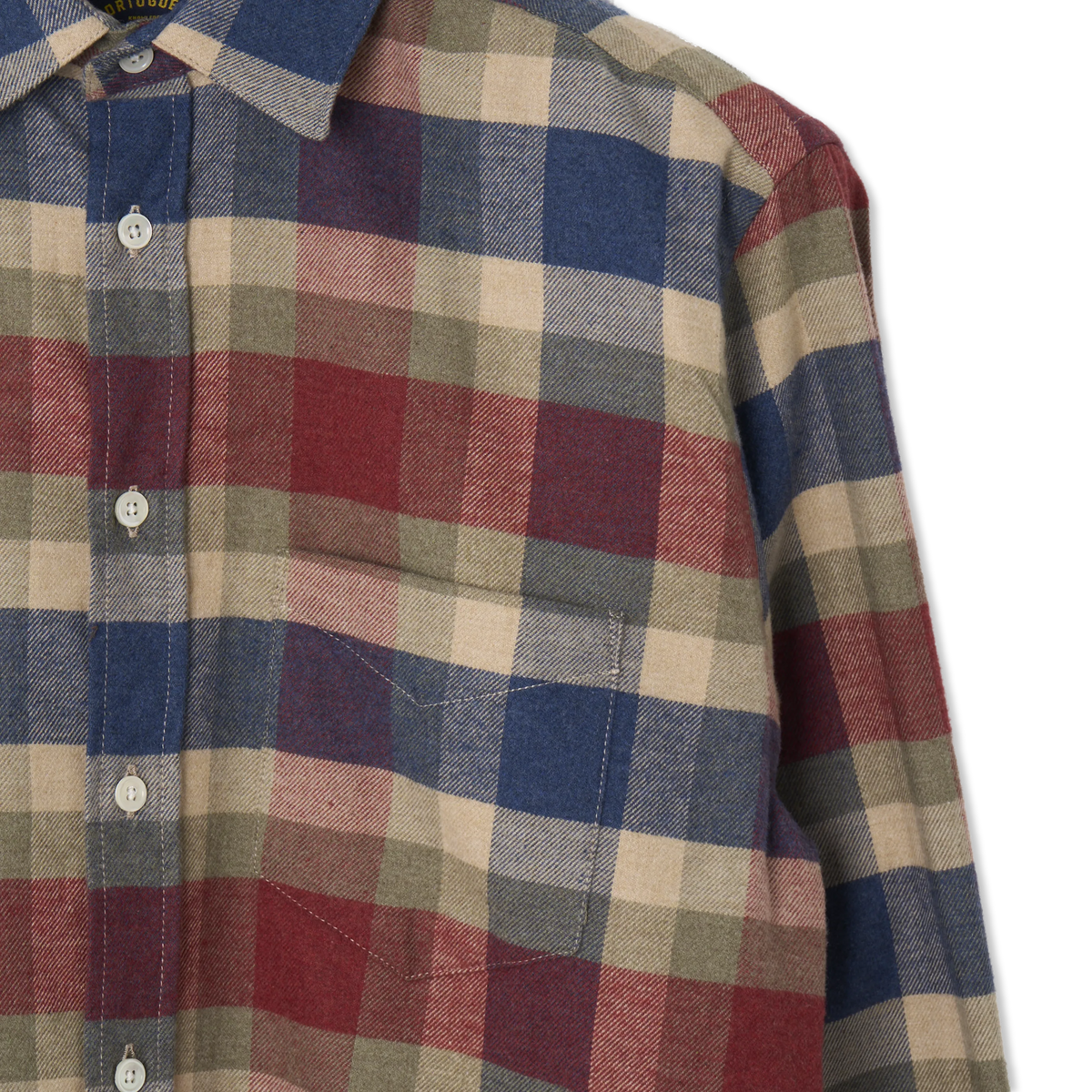 Portuguese Flannel Girona Shirt Blue / Red - Detail 2