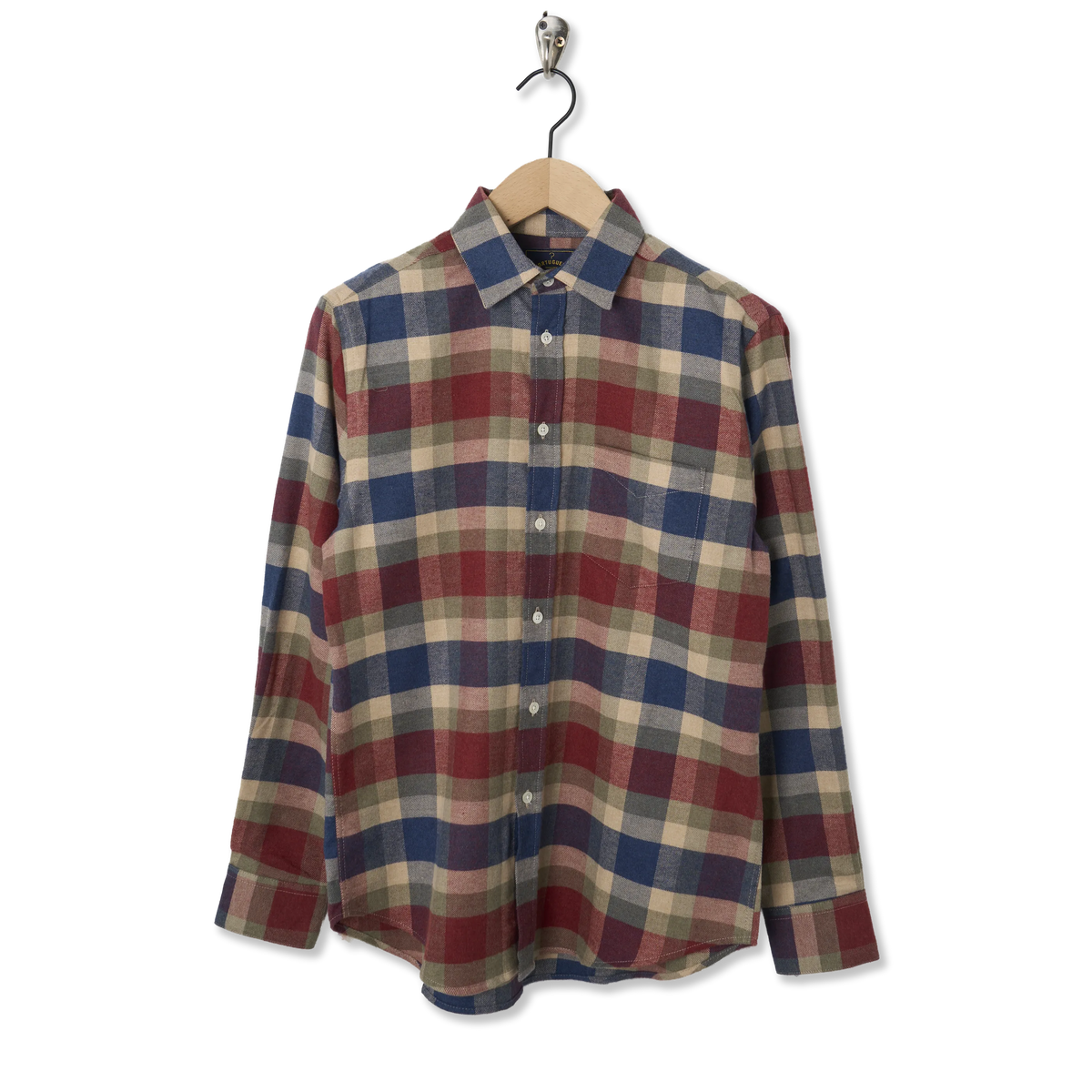 Portuguese Flannel Girona Shirt Blue / Red - Front