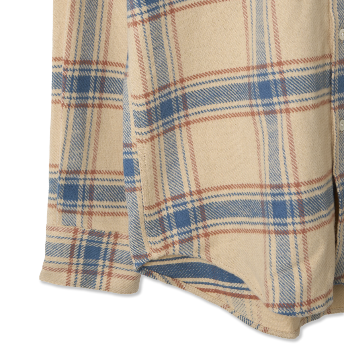Portuguese Flannel Serena Shirt Cream / Blue - Detail 2
