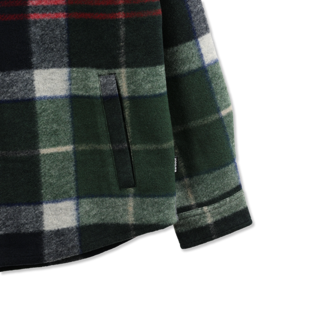 Barbour Woodlane Brushed Check Overshirt Evergreen Tartan - Detail 3