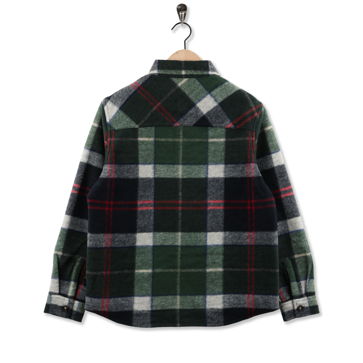 Barbour Woodlane Brushed Check Overshirt Evergreen Tartan - Back
