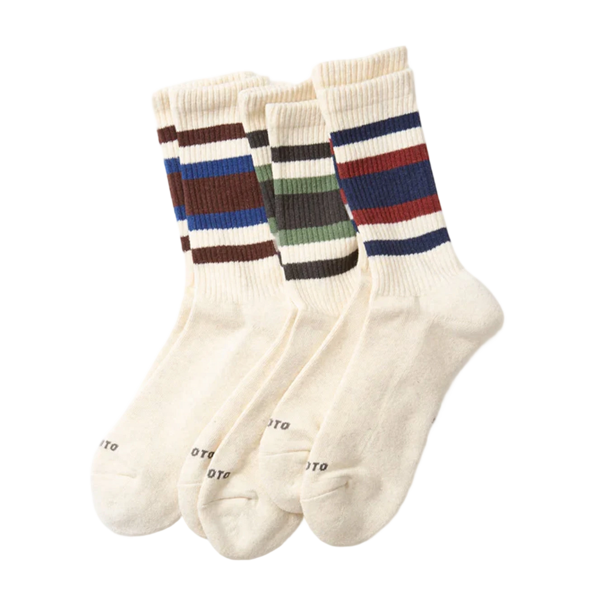 RoToTo 3 Pack Everyday Athletic Socks Pack B Multi - View 1