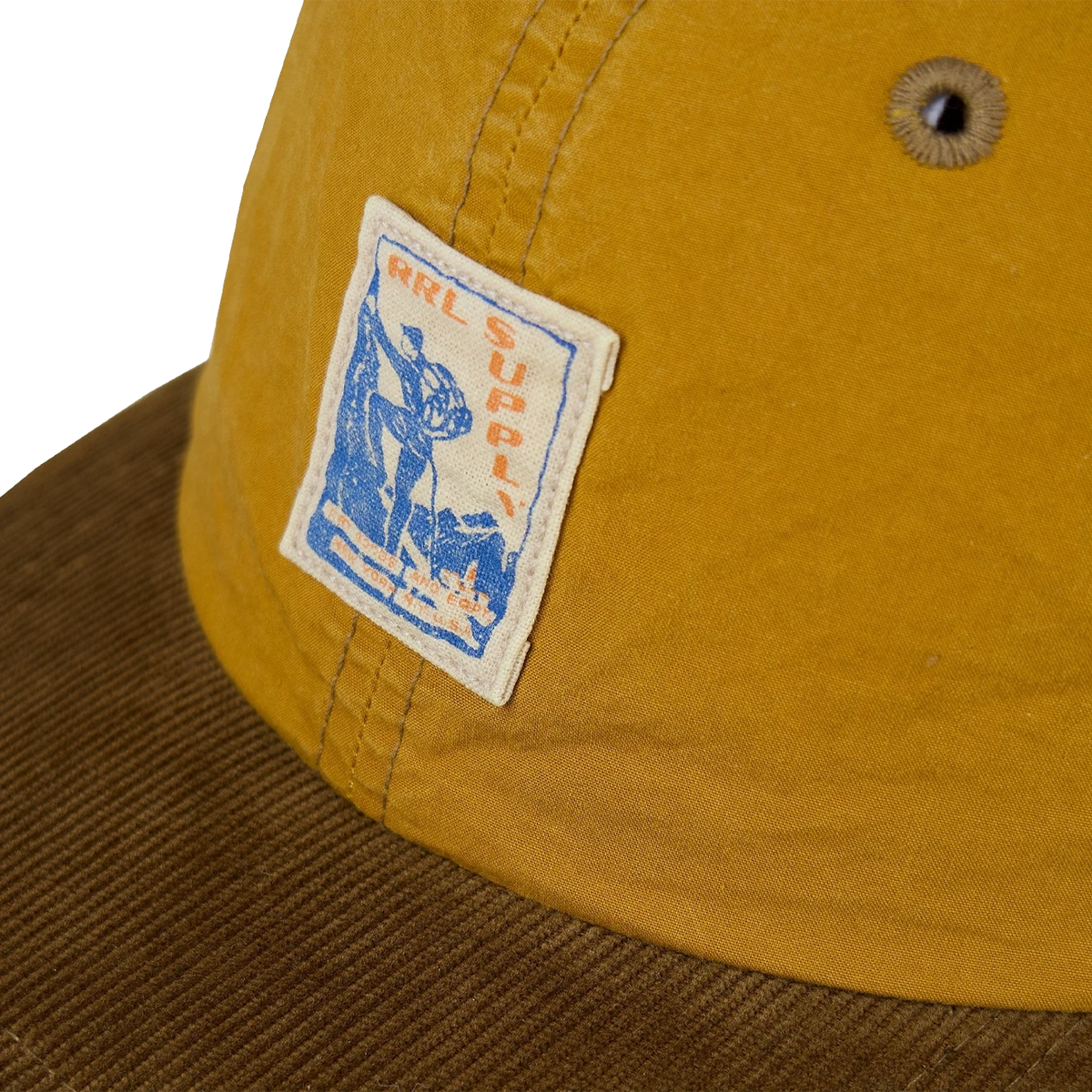 RRL By Ralph Lauren Corduroy Bill Oilcloth Ball Cap Mustard - View 4