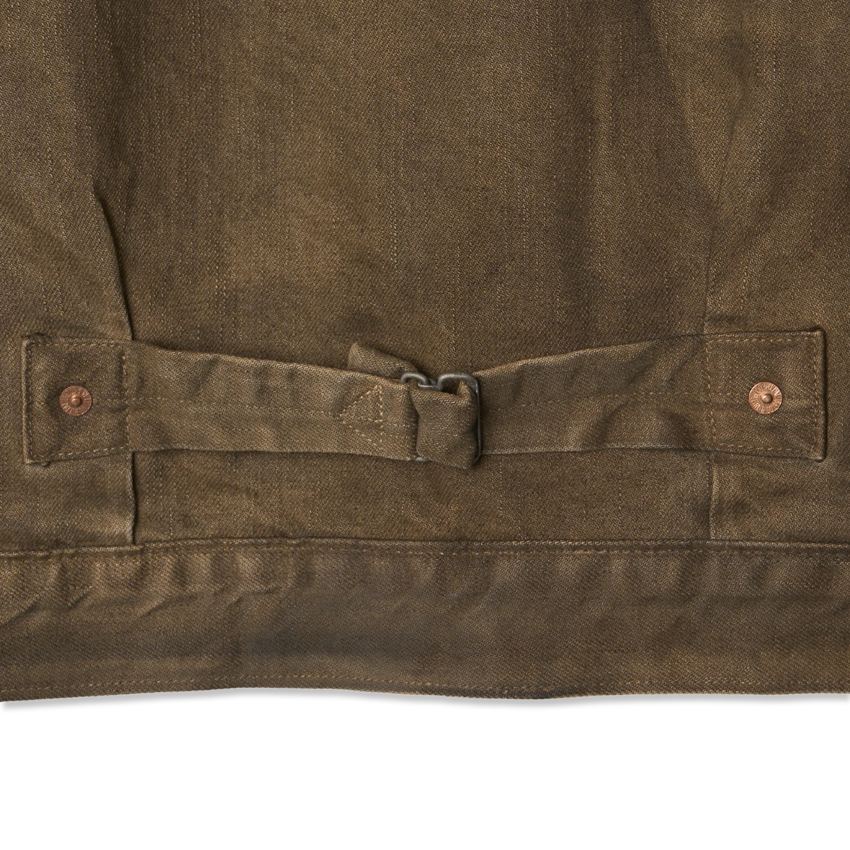 RRL By Ralph Lauren Fleece-Panel Denim Trucker Jacket Distressed Brown - Detail 6