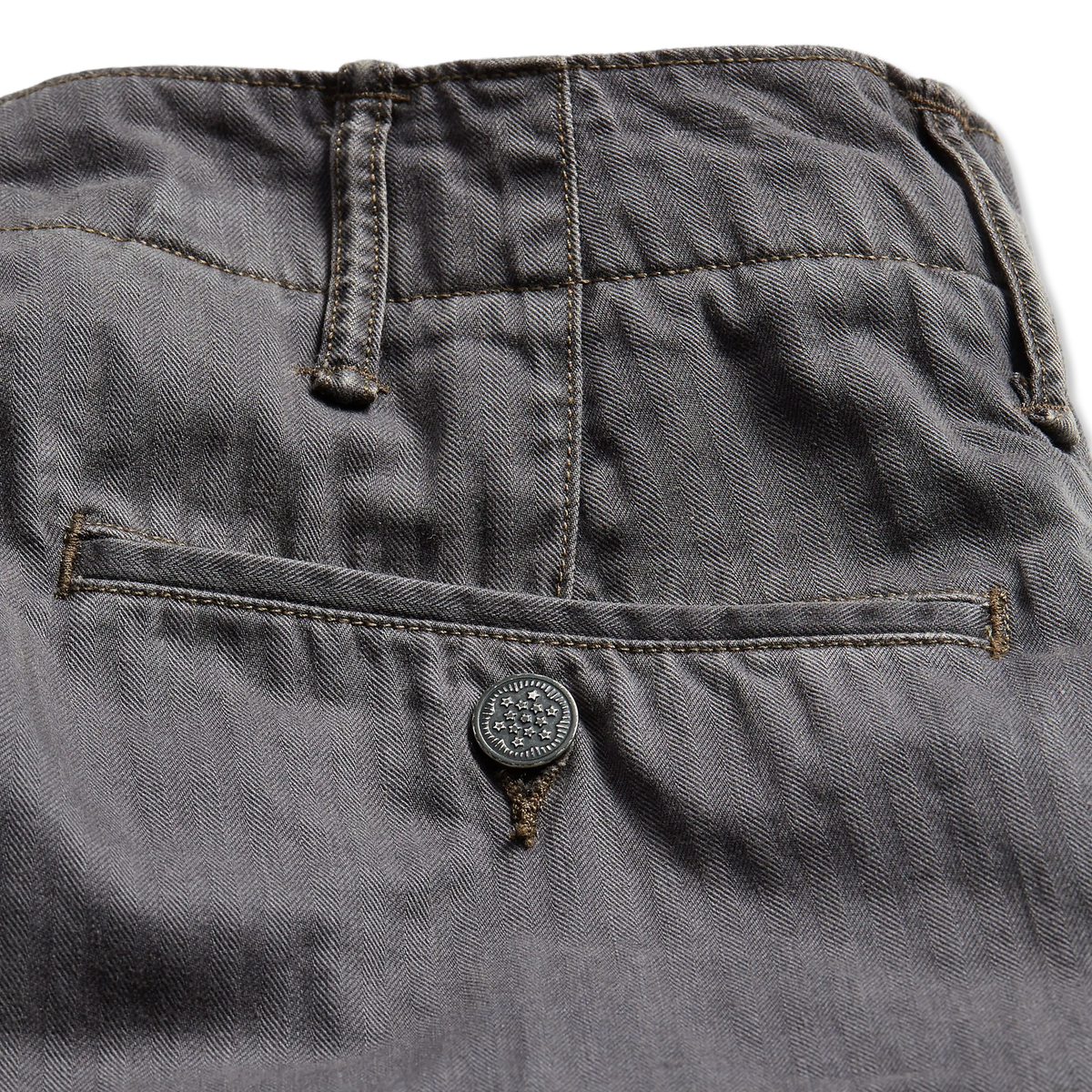 RRL By Ralph Lauren Herringbone Twill Field Pant Washed Black - Detail 4