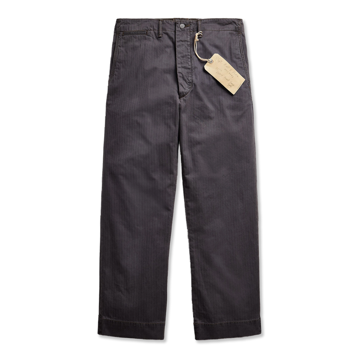 RRL By Ralph Lauren Herringbone Twill Field Pant Washed Black - Front